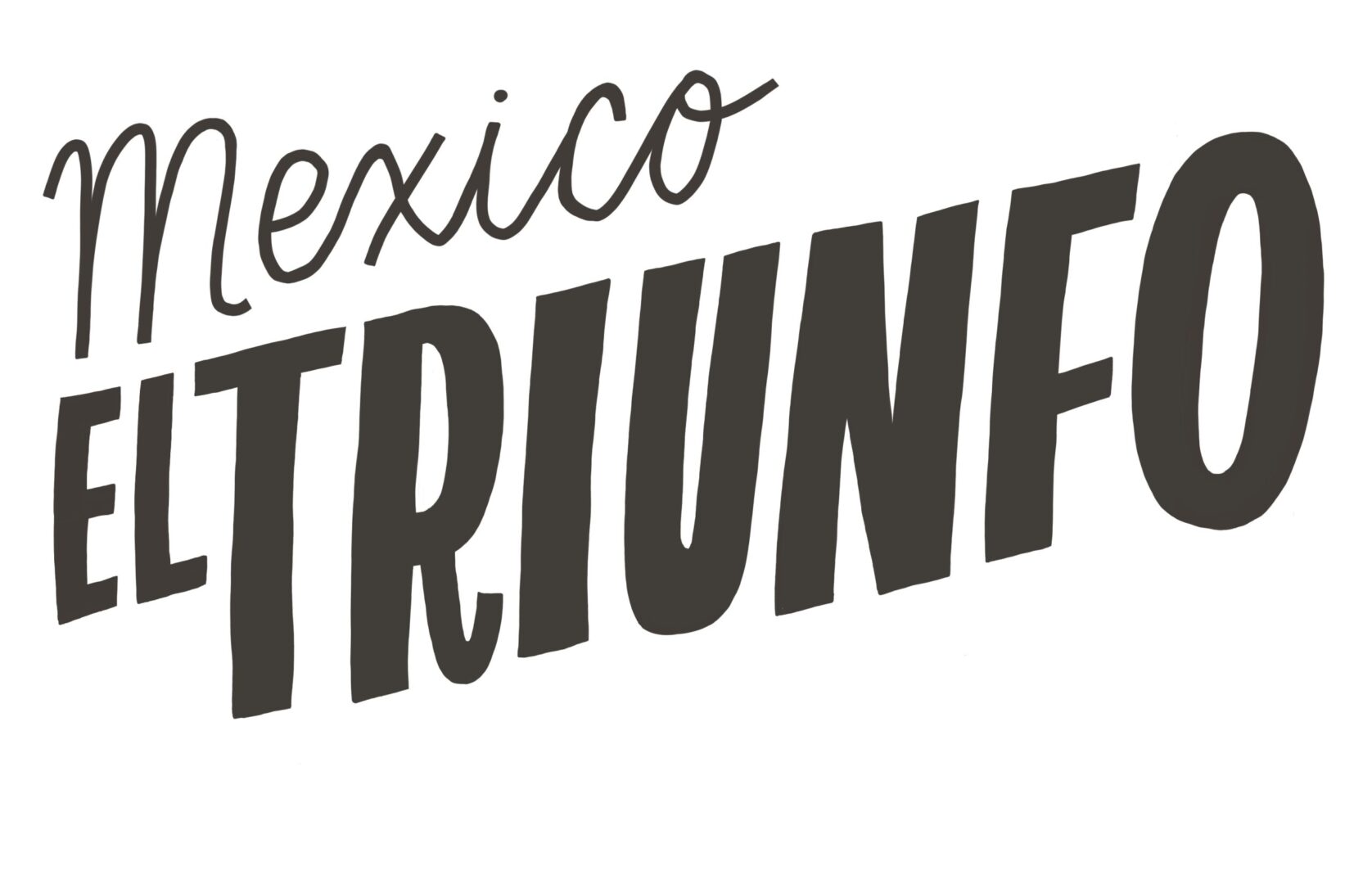 A black and white image of the word mexico.